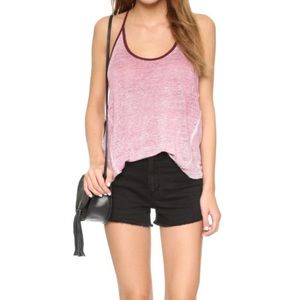 Free People Mulberry Mocha Linen Tank NWOT